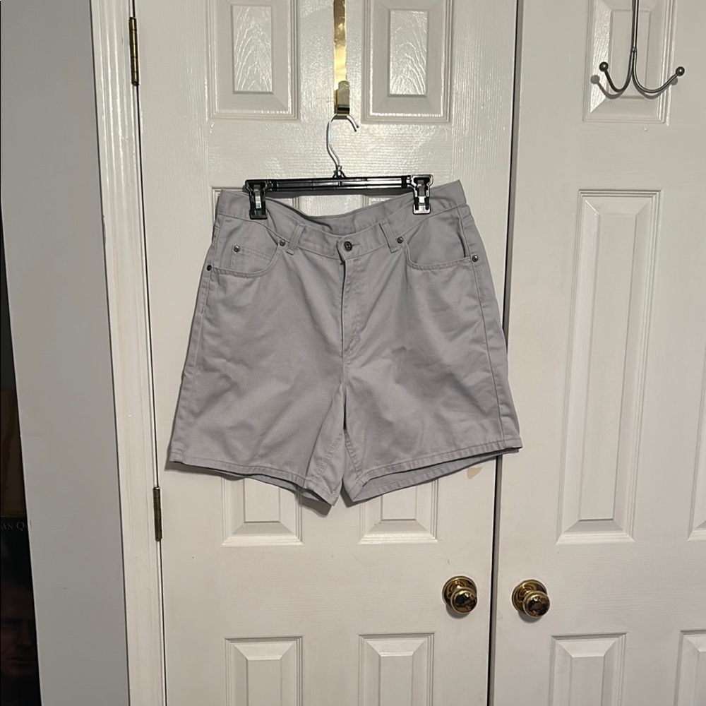 Liz Claiborne  Bermuda Shorts Casual Gray Denim 100% Cotton